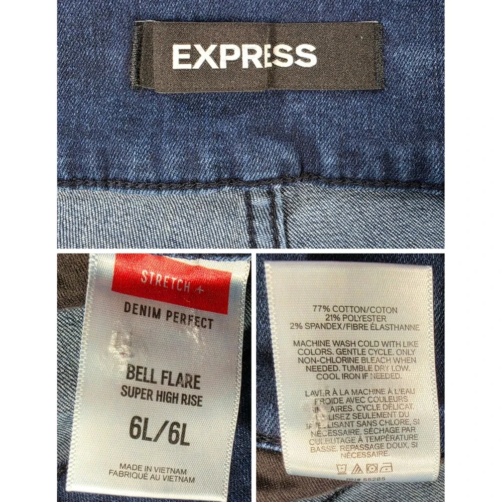 Perfect Super High Rise Sailor Shorts Womens 6 Long Dark Wash Express‎